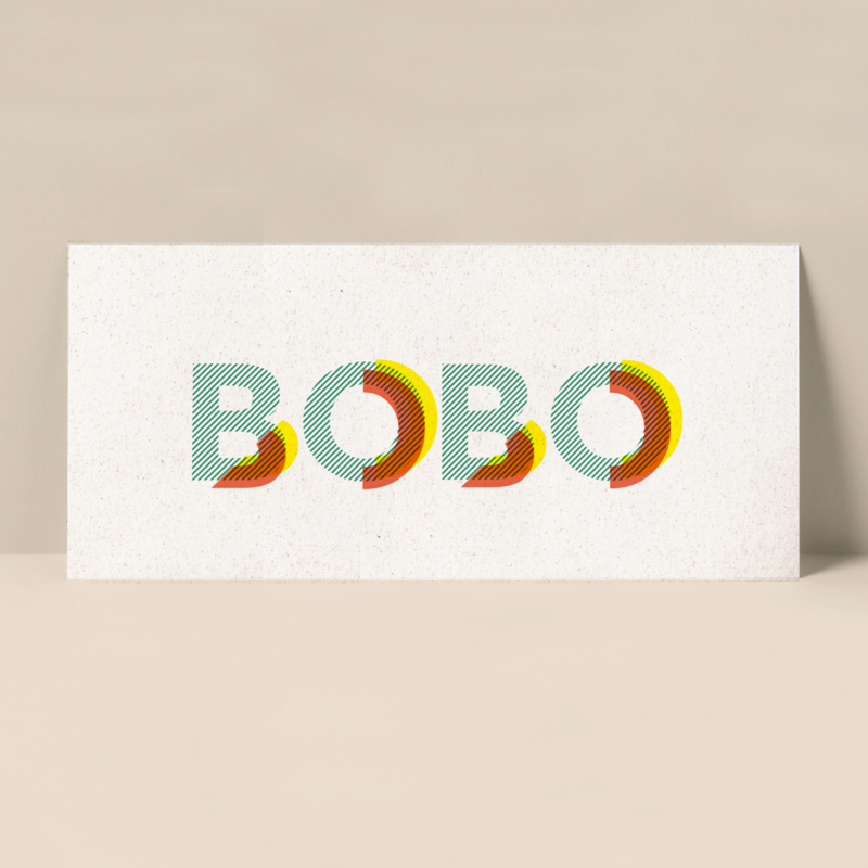 Geboortekaartje Bobo  |  Typografisch