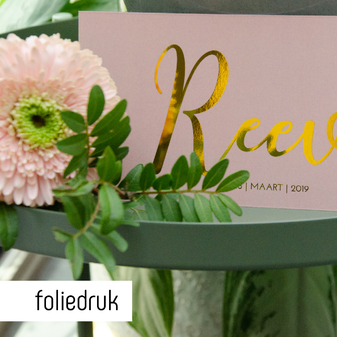 Geboortekaartjes met foliedruk