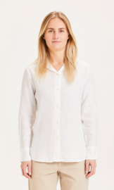 Knowledge Cotton Apparel - Sage Classic Regular Linen Shirt Bright White