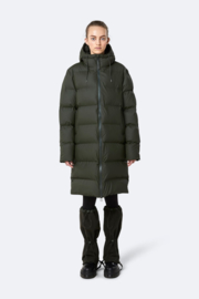 RAINS - Long Puffer Jacket - Green