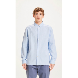 Knowledge Cotton Apparel - Larch LS Linen Shirt Skyway