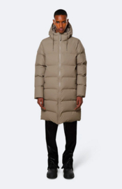 RAINS - Long Puffer Jacket - Taupe