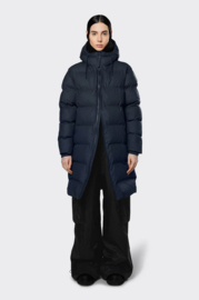 RAINS - Long Puffer Jacket - Navy