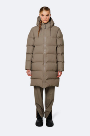 RAINS - Long Puffer Jacket - Taupe