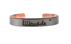 mandela bangle - zwart koper