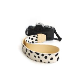 Leren camerariem - dalmatier  |  geel