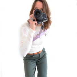 Leren camera sling | smiley