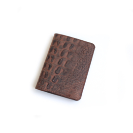 Passport cover - croco brown