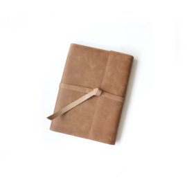 Lederen agenda/notitieboek hoes A5 |  met lint