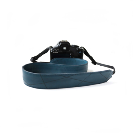 Leren camerariem LLines | petrol blauw