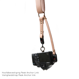 Leren camera sling  | beige - plantaardig gelooid