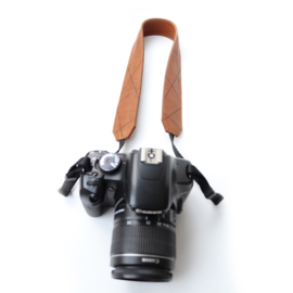 Leren camerariem LLines | cognac