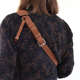 Leren camera sling | cognac