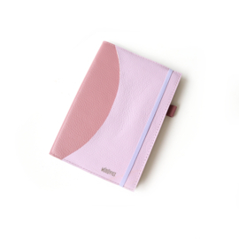 Lederen agenda/notitieboek hoes A5  | color block
