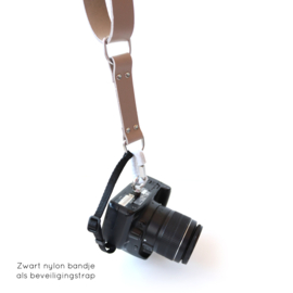 Leren camera sling - tuigleer | taupe