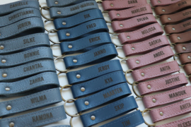 Gepersonaliseerde sleutelhanger echt leer