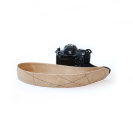 Leren camera riem LLines | taupe