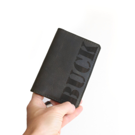 Leren  paspoort hoesje legergroen