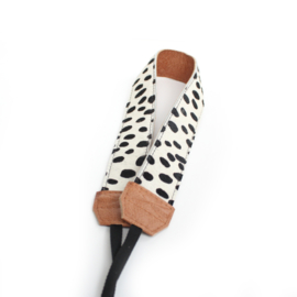 Camera strap dalmatian -  cognac