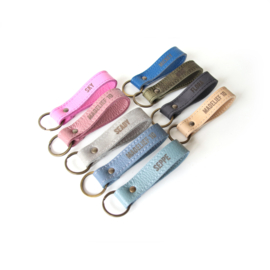 Gepersonaliseerde sleutelhanger echt leer