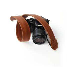 Leren camerariem uni Cognac