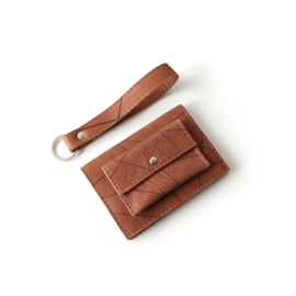 Sleutelhanger polsband - LLines cognac