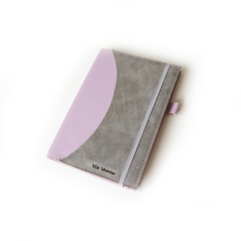 Lederen agenda/notitieboek hoes A5  | color block