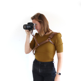 Leren camera sling