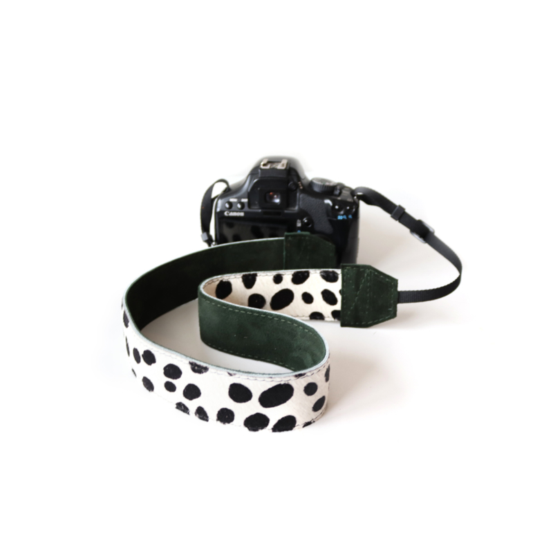 Leren camerariem - dalmatier  |  donker groen