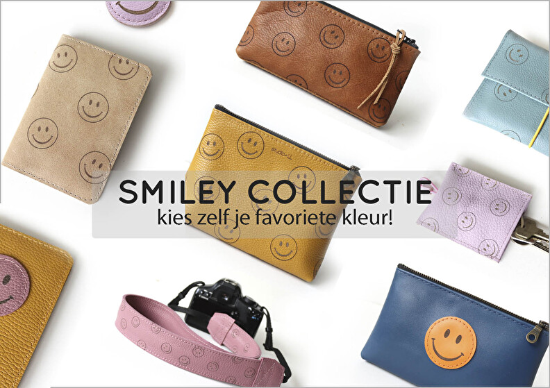 leren handgemaakt items met smiley