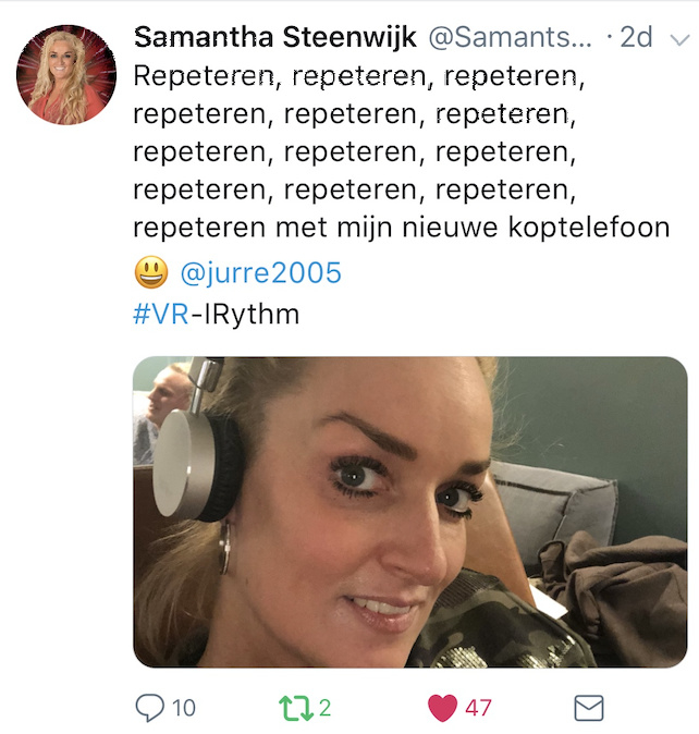 GESPOT op Twitter Samantha Steenwijk