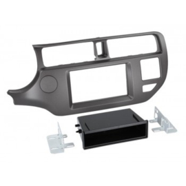 2-DIN PANEEL MET POCKET KIA RIO 2011-2015 KLEUR: ZWART/ANTHRACIET