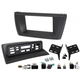 2-DIN PANEEL RUBBERTOUCH BMW X3 (E83) 2003-2010 KLEUR: RUBBERTOUCH ZWART