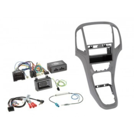 2-DIN KIT MET POCKET + RADIO ADAPTER KIT OPEL ASTRA 2009-2020 KLEUR: TITANIUM GRIJS/PEARL ZWART/PLATINA GRIJS