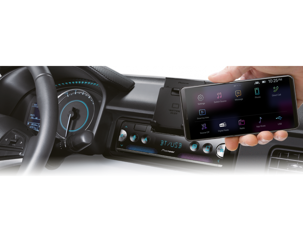 Pioneer SPH-10BT 1 DIN radio met Bluetooth, USB en Spotify