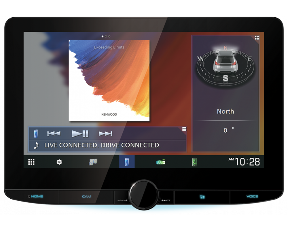 Kenwood DMX5623DABS - 10" HD Zwevend scherm - Draadloze carplay + Android Auto
