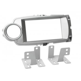 2-DIN PANEEL TOYOTA YARIS 2011-2014 KLEUR: ZILVER/ZWART