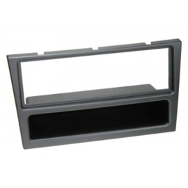 1-DIN PANEEL MET AFLEGBAKJE. OPEL - RENAULT KLEUR: CHARCOAL METALLIC