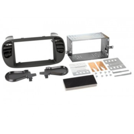 2-DIN PANEEL FIAT 500/ 500C 2007-2015 - KLEUR: ZWART