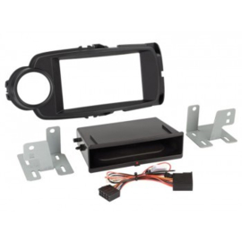 2-DIN PANEEL RUBBERTOUCH INBAY® TOYOTA YARIS 2014-219 KLEUR: RUBBERTOUCH ZILVER