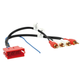 AKTIEVE SYSTEEM ADAPTER MINI ISO > CINCH AUDI A3/ A4/ A6/ A8/ TT