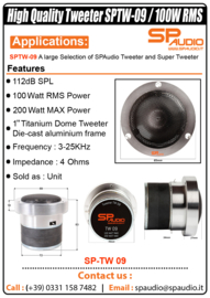 sp tw 09 (100watt rms)