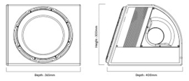 EDB10A-E0 | EDGE DB Series 10 inch 750 watts Active Bass Enclosure