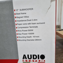 audio system AS 12inc (nieuw)