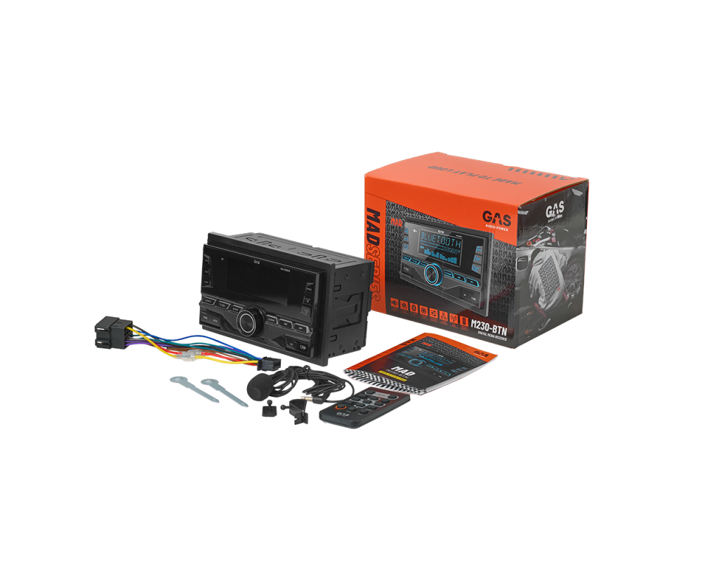 GAS MAD M230BTN 2-DIN, BT, USB, AUX, DSP