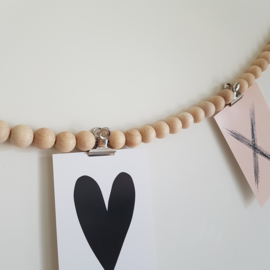 Woonketting 100 cm | Met 3 rvs klemmetjes