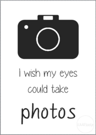 Kaart | I wish my eyes could take photos | Sale-variant