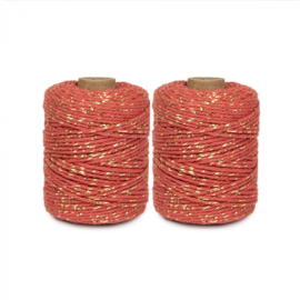 Bakers Twine | Baksteenrood-goud | 5 m