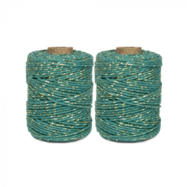 Bakers Twine | Zeegroen-goud | 5 m