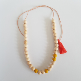 Ketting | Okergeel-koraalrood